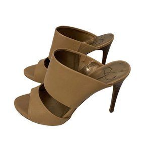 Jessica Simpson Nude High Heel Mules, 6.5